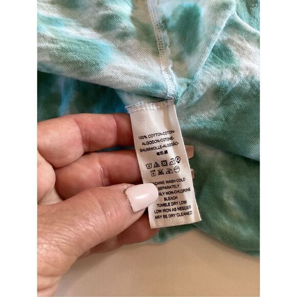 We The Free Anytime Tie Dye Tank Sz XS Teal Stretch - Picture 7 of 9